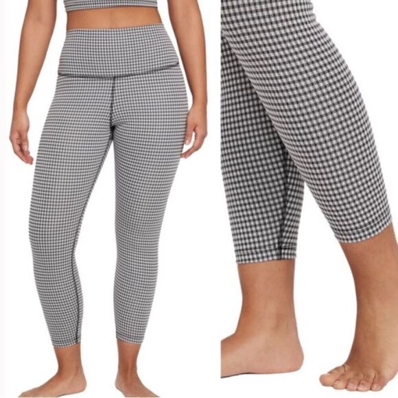 Nike Black And White Gingham Yoga Pants, Size XS, NWT - Picture 1 of 15